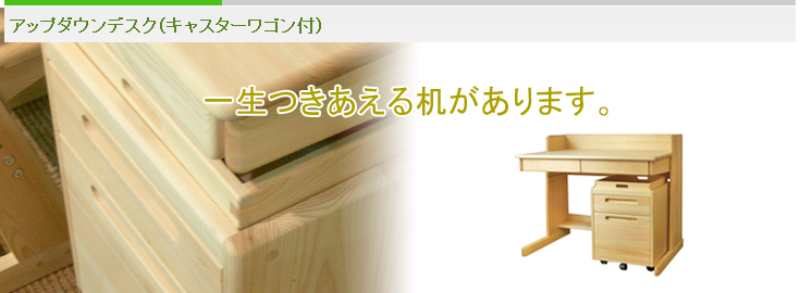 アップダウンデスク(キャスターワゴン付)