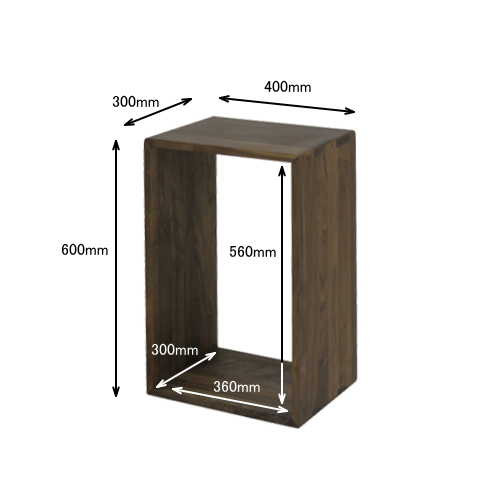 ウォールナッつみかさねラック/中詳細サイズ